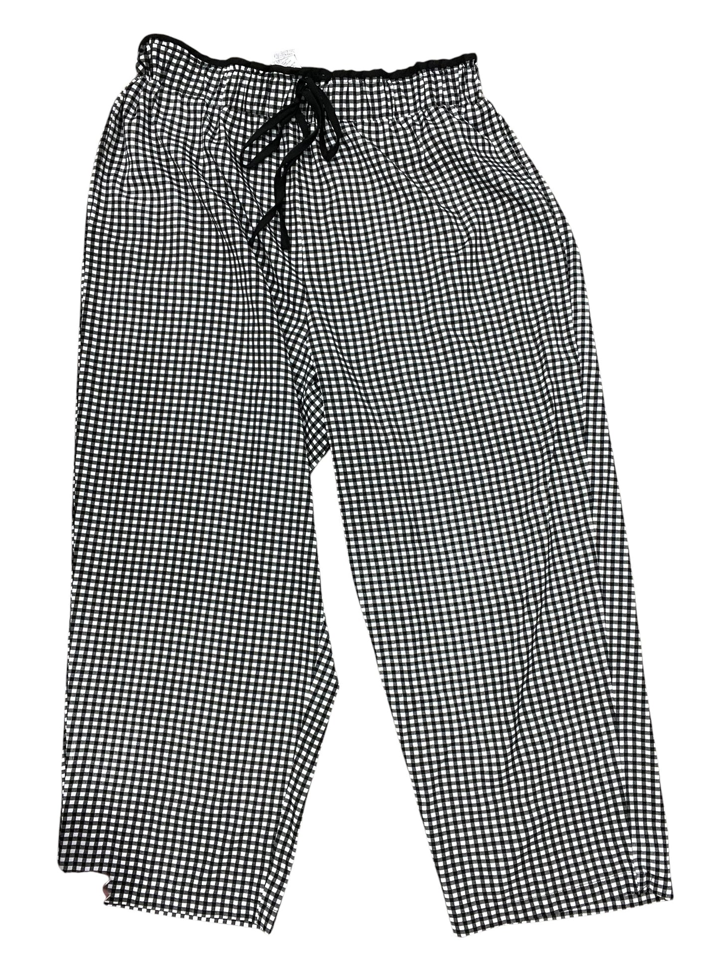 Pants Wide Leg By Shein In Black & White, Size:2X
