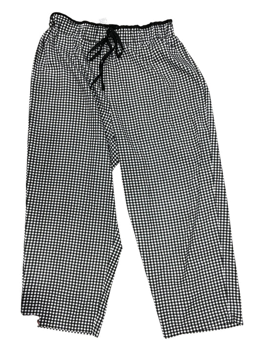 Pants Wide Leg By Shein In Black & White, Size:2X