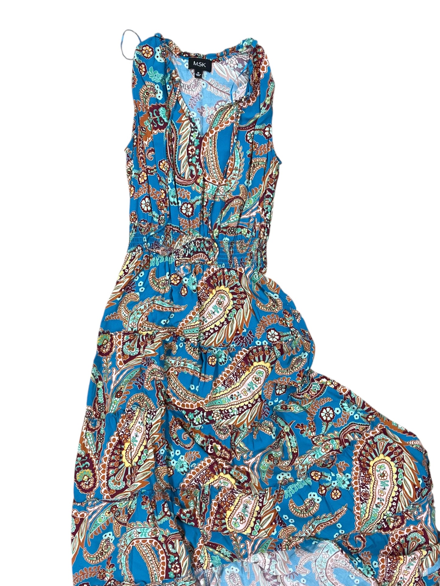 Dress Casual Maxi By Msk In Blue & Orange, Size:M