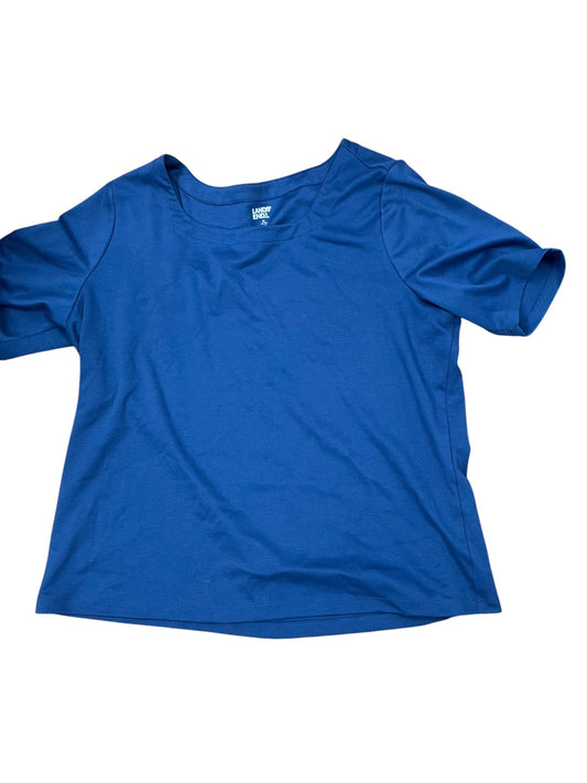Top Ss By Lands End In Blue, Size:1X