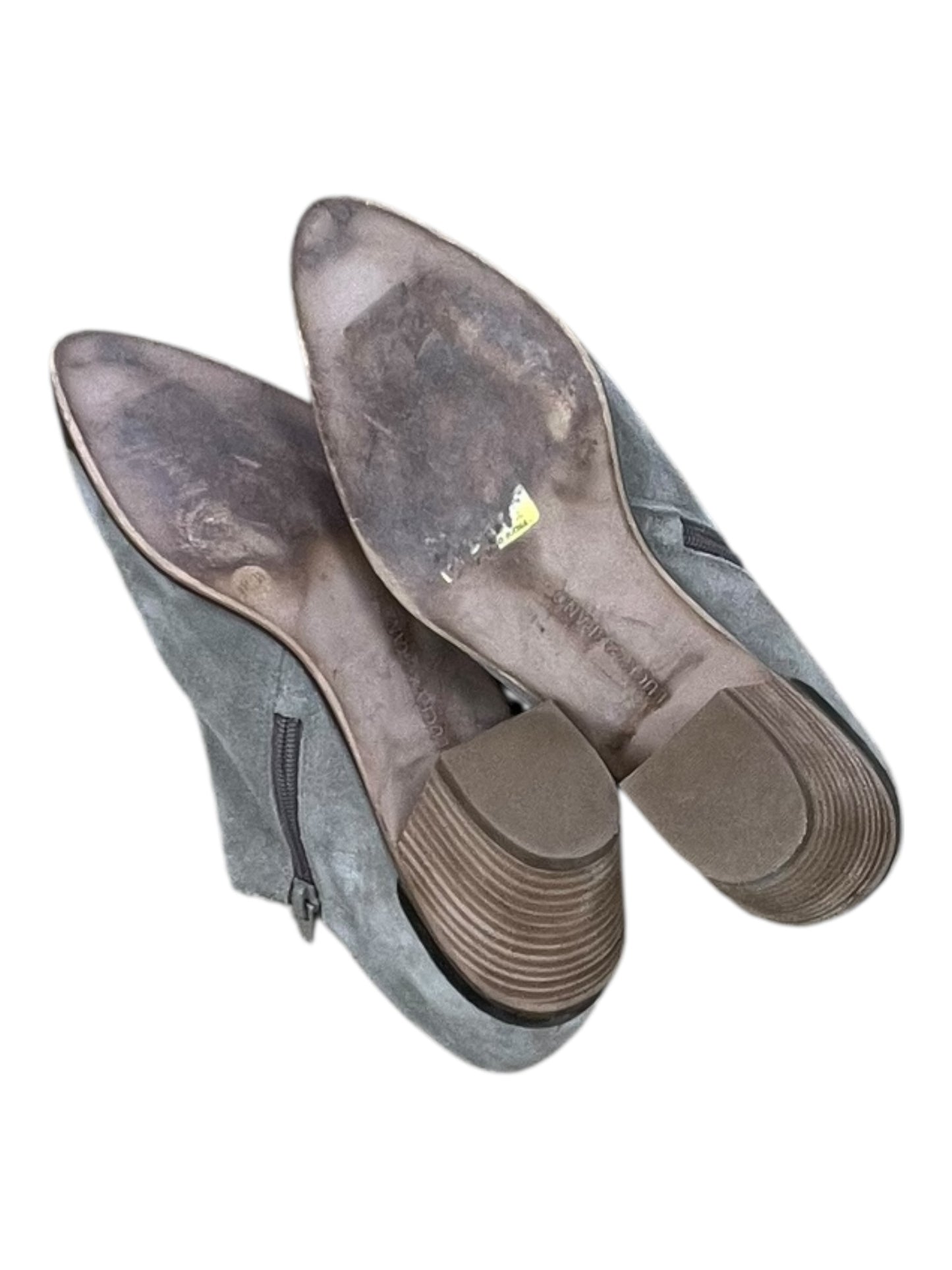 Boots Ankle Heels By Lucky Brand In Beige, Size:9