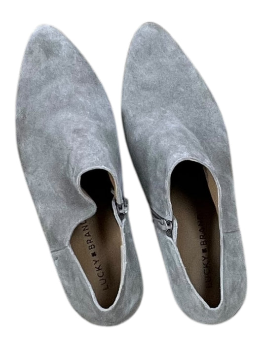 Boots Ankle Heels By Lucky Brand In Beige, Size:9