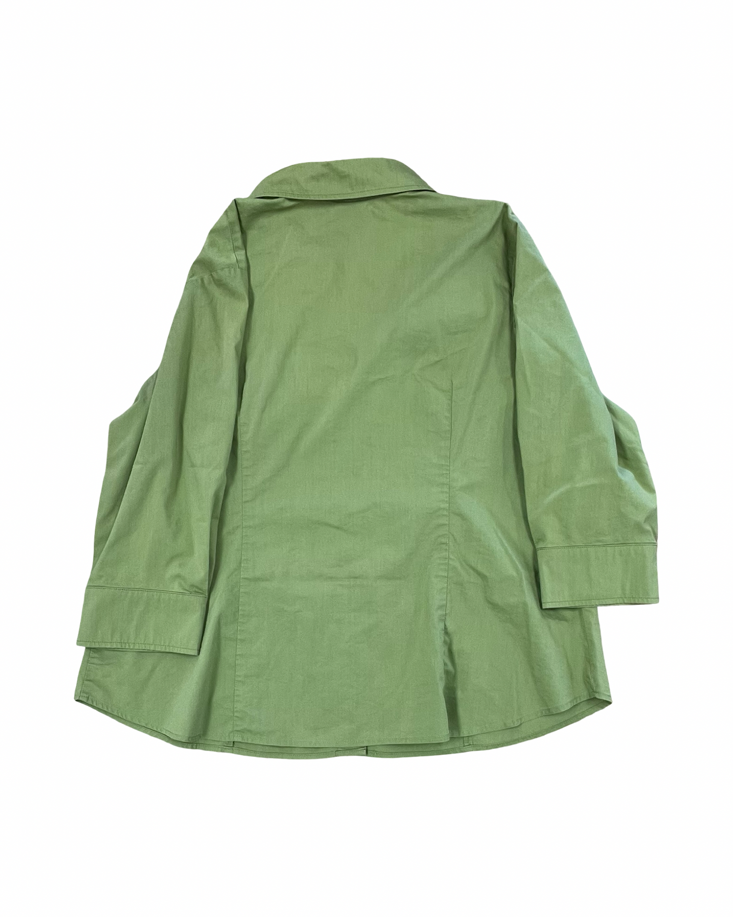 Blouse 3/4 Sleeve By Worthington In Green, Size:1X