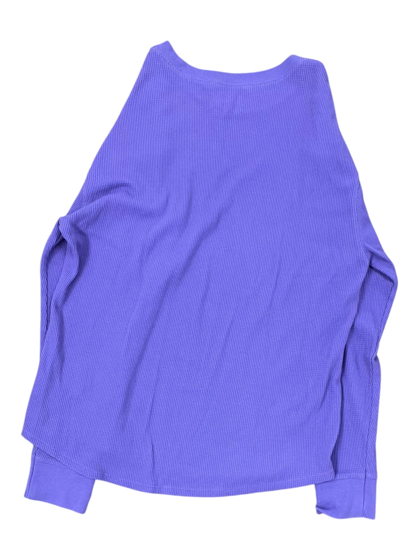 Top Ls Basic By Time And Tru In Purple, Size:Xl