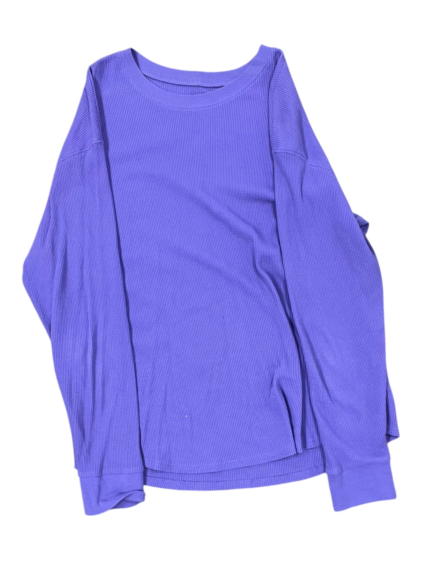 Top Ls Basic By Time And Tru In Purple, Size:Xl