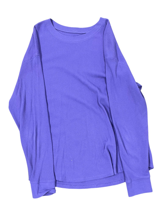 Top Ls Basic By Time And Tru In Purple, Size:Xl