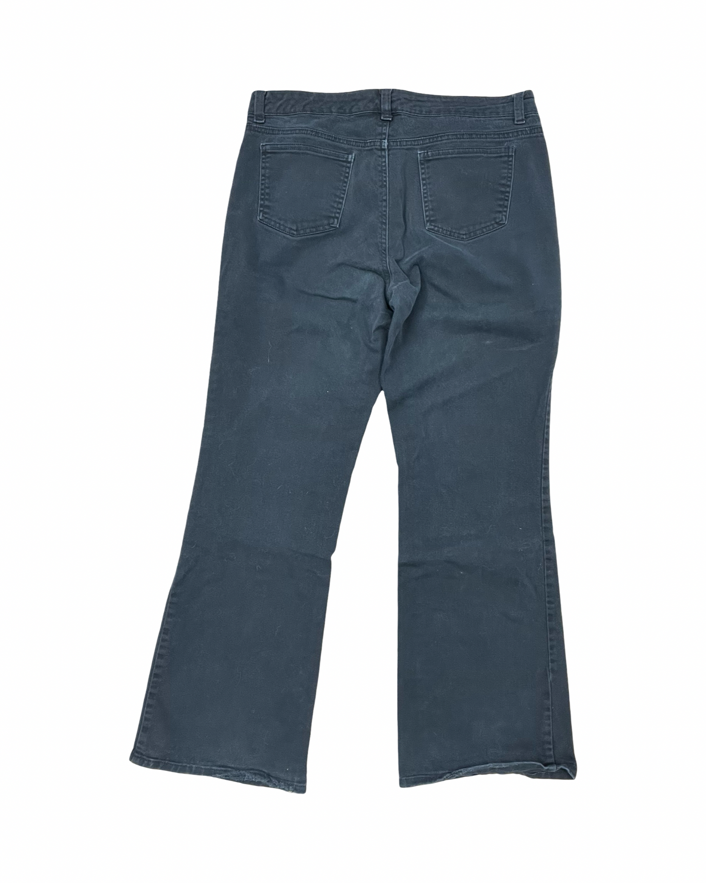 Jeans Straight By Clothes Mentor In Black Denim, Size:14
