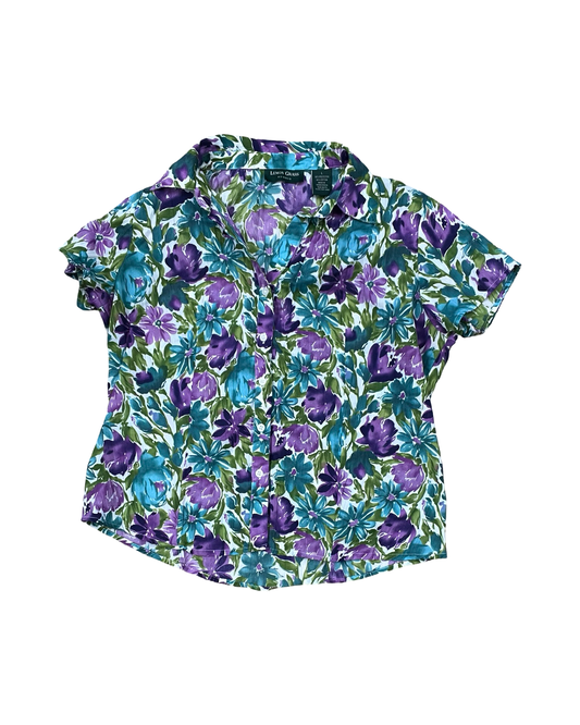 Top Ss By Lemon Grass In Green & Purple, Size:L
