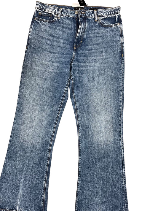 Jeans Wide Leg By Banana Republic In Blue Denim, Size:12