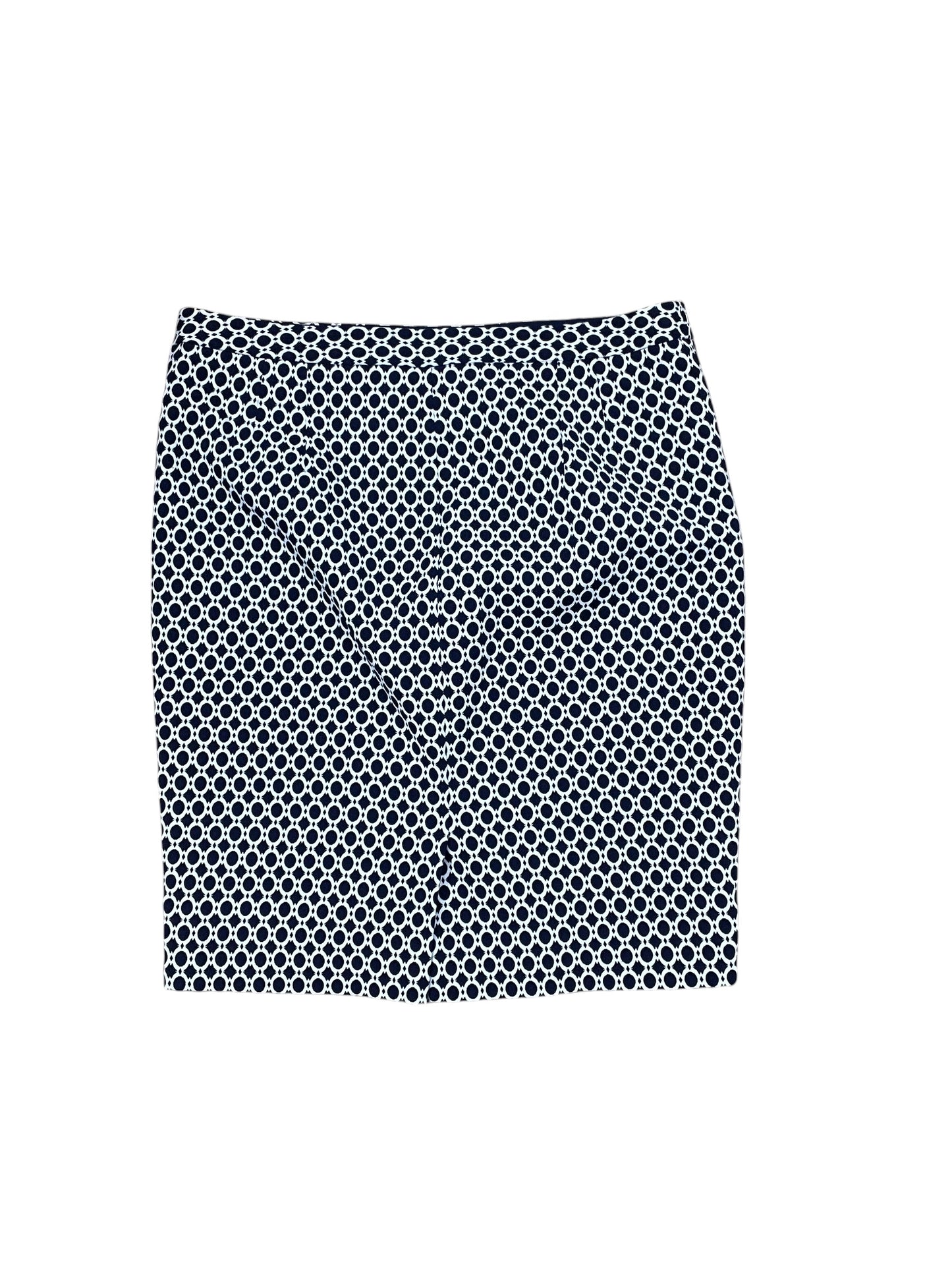 Skirt Midi By Limited In Blue & White, Size:L