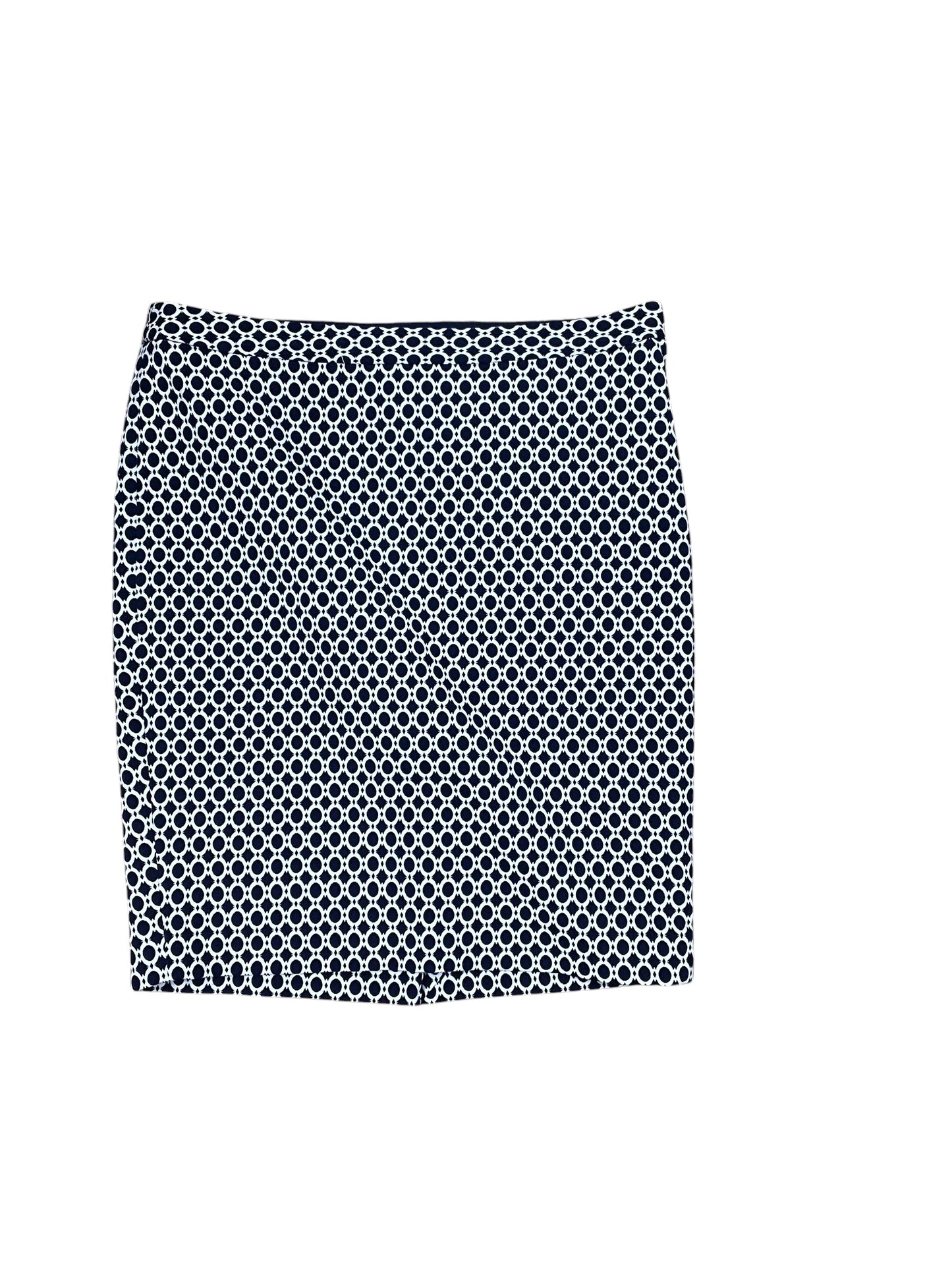 Skirt Midi By Limited In Blue & White, Size:L