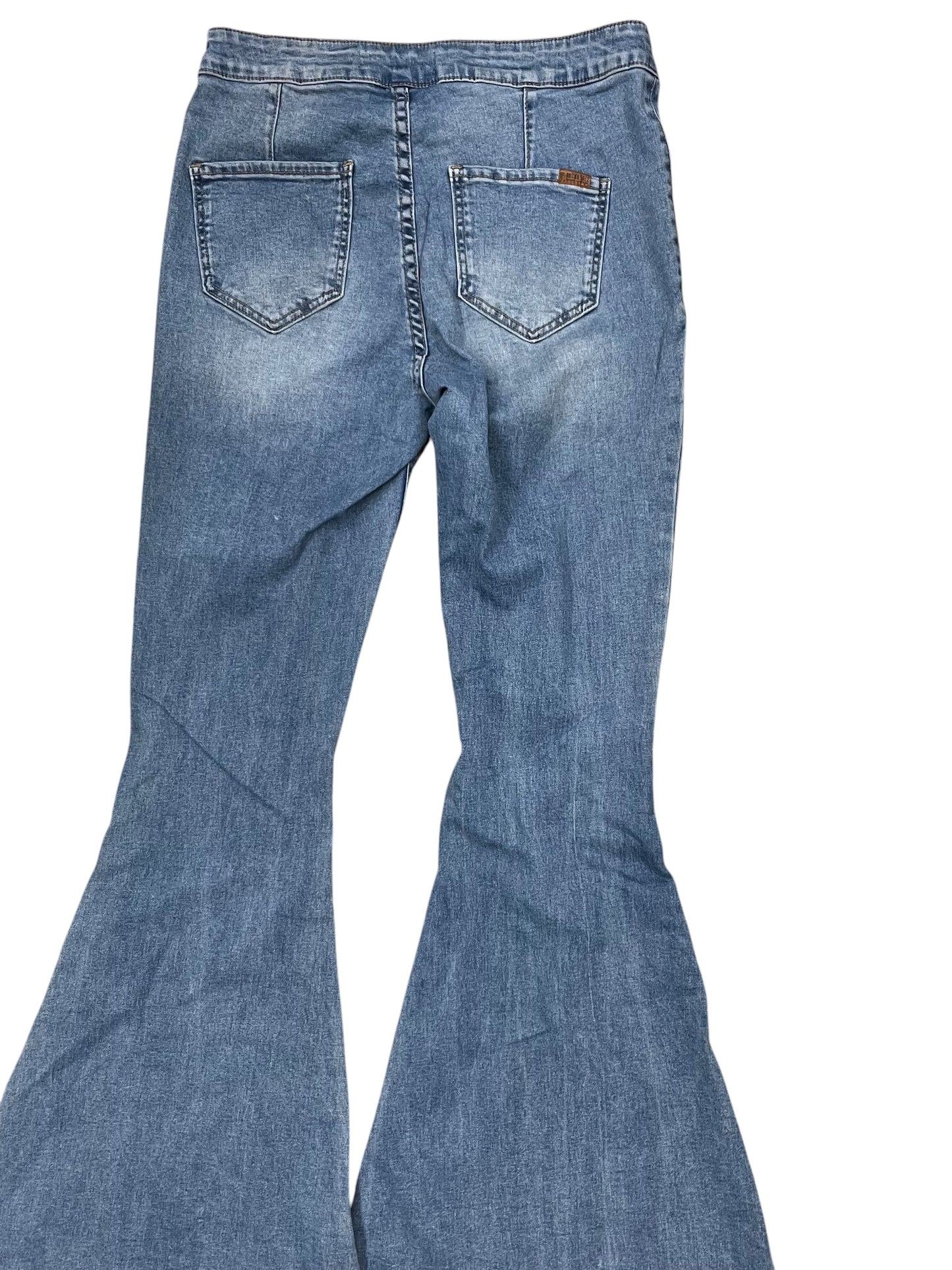 Jeans Flared By Rock & Roll In Blue Denim, Size:10