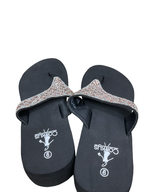 Sandals Flats By Corkys In Pink, Size:9.5