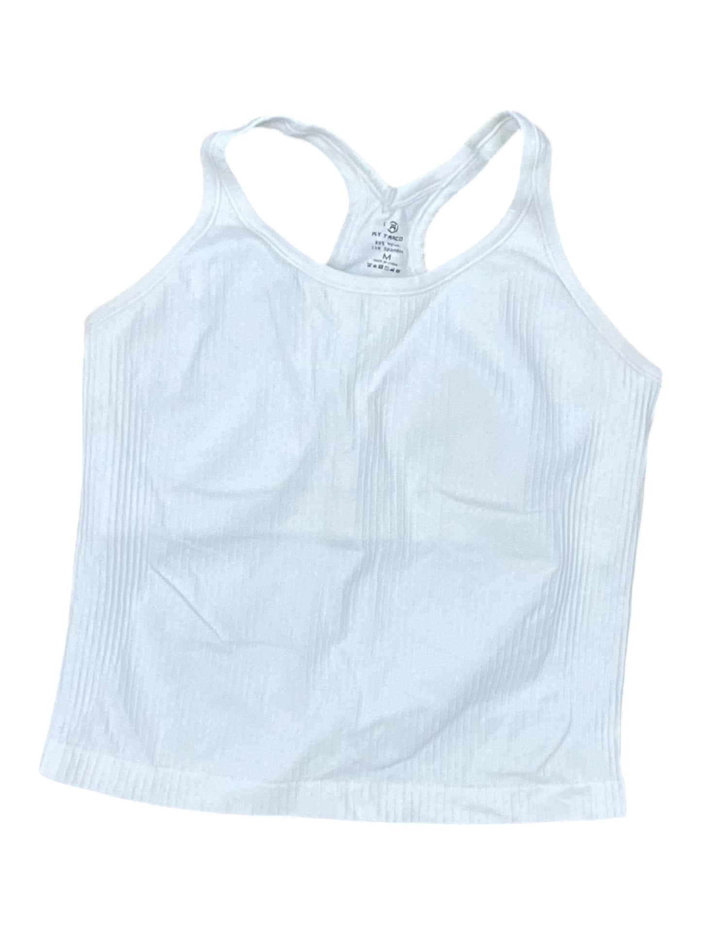 Athletic Tank Top By Clothes Mentor In White, Size:M