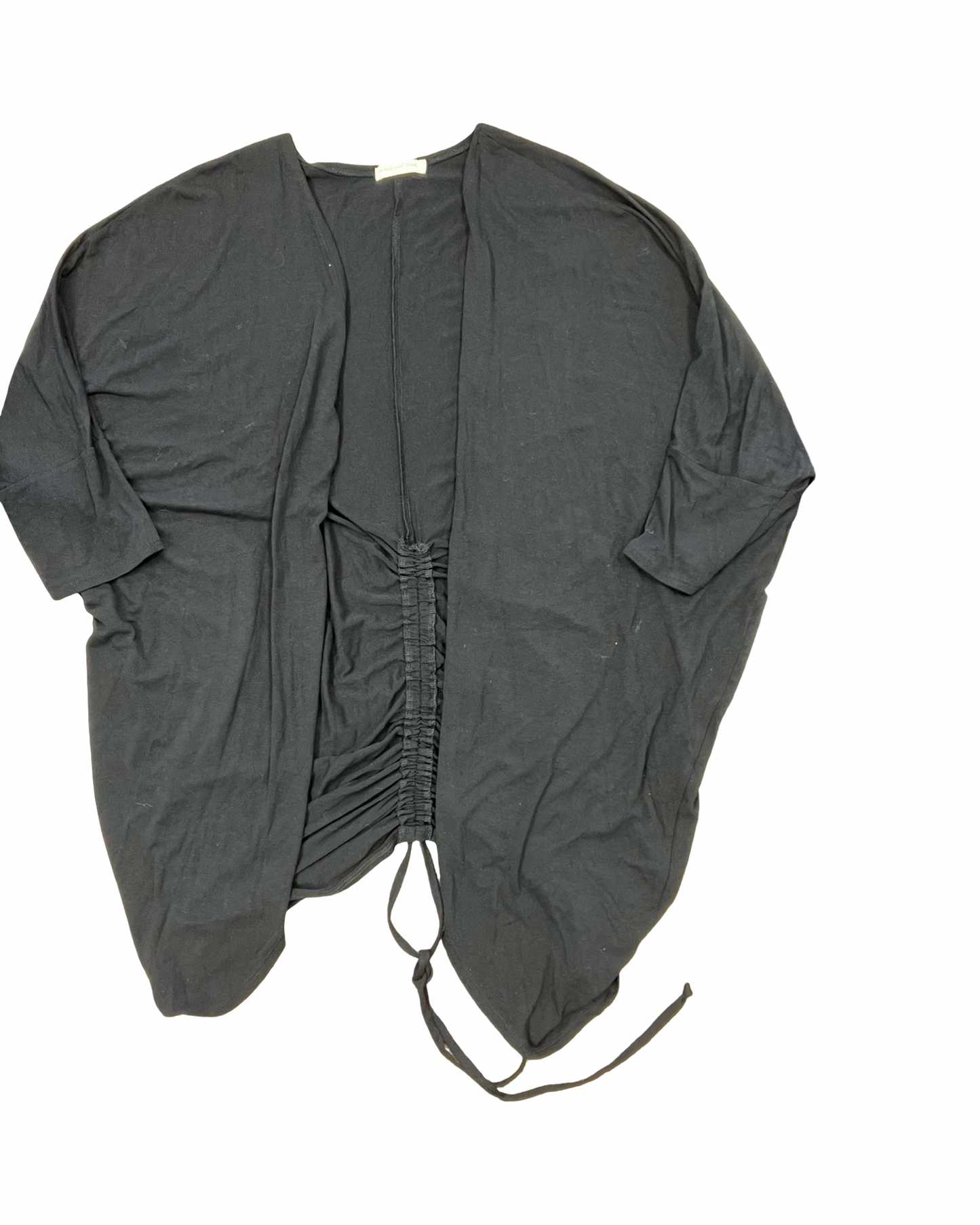 Cardigan By Pebble And Stone In Black, Size:1X