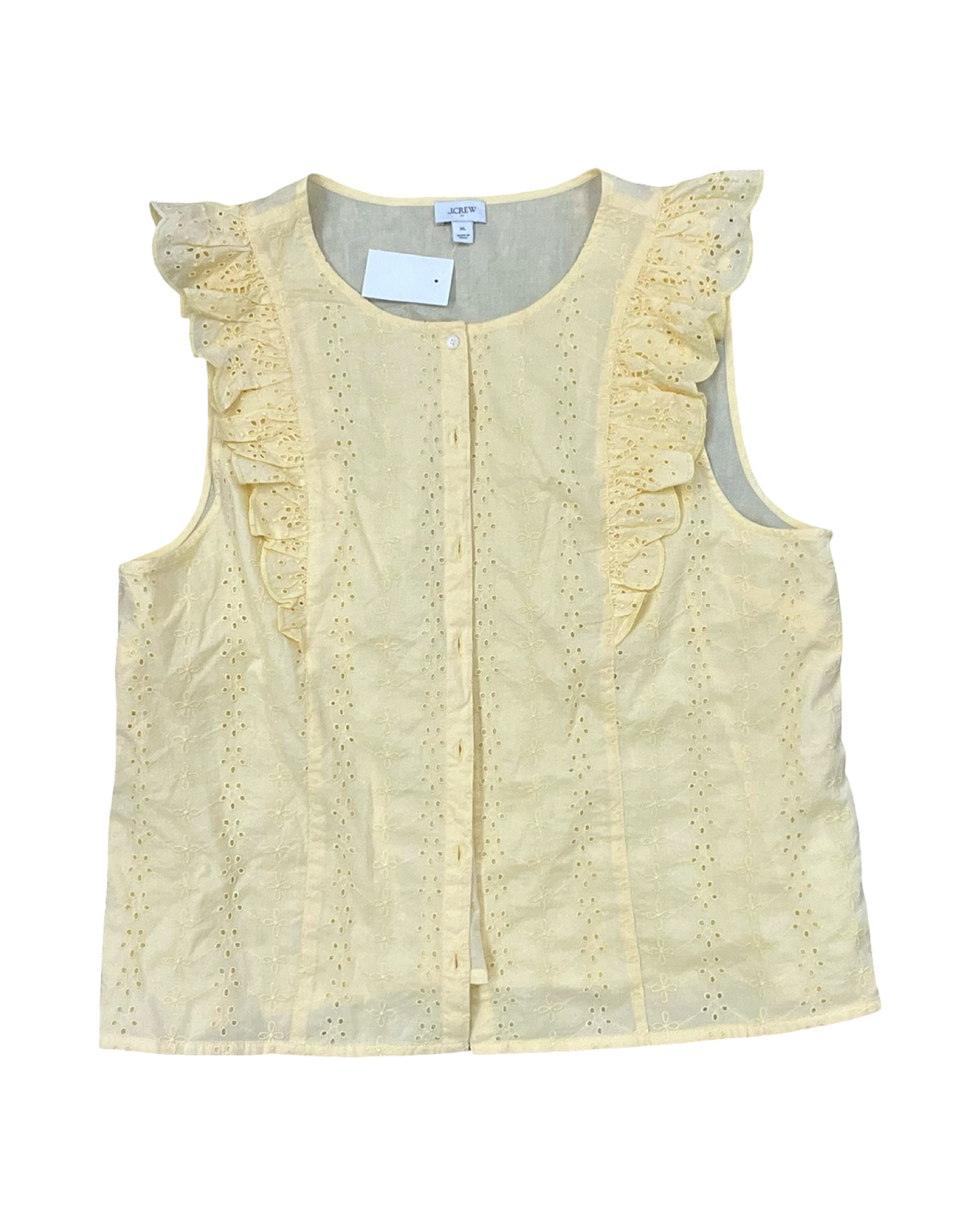 Blouse Ss By J. Crew In Yellow, Size:Xl