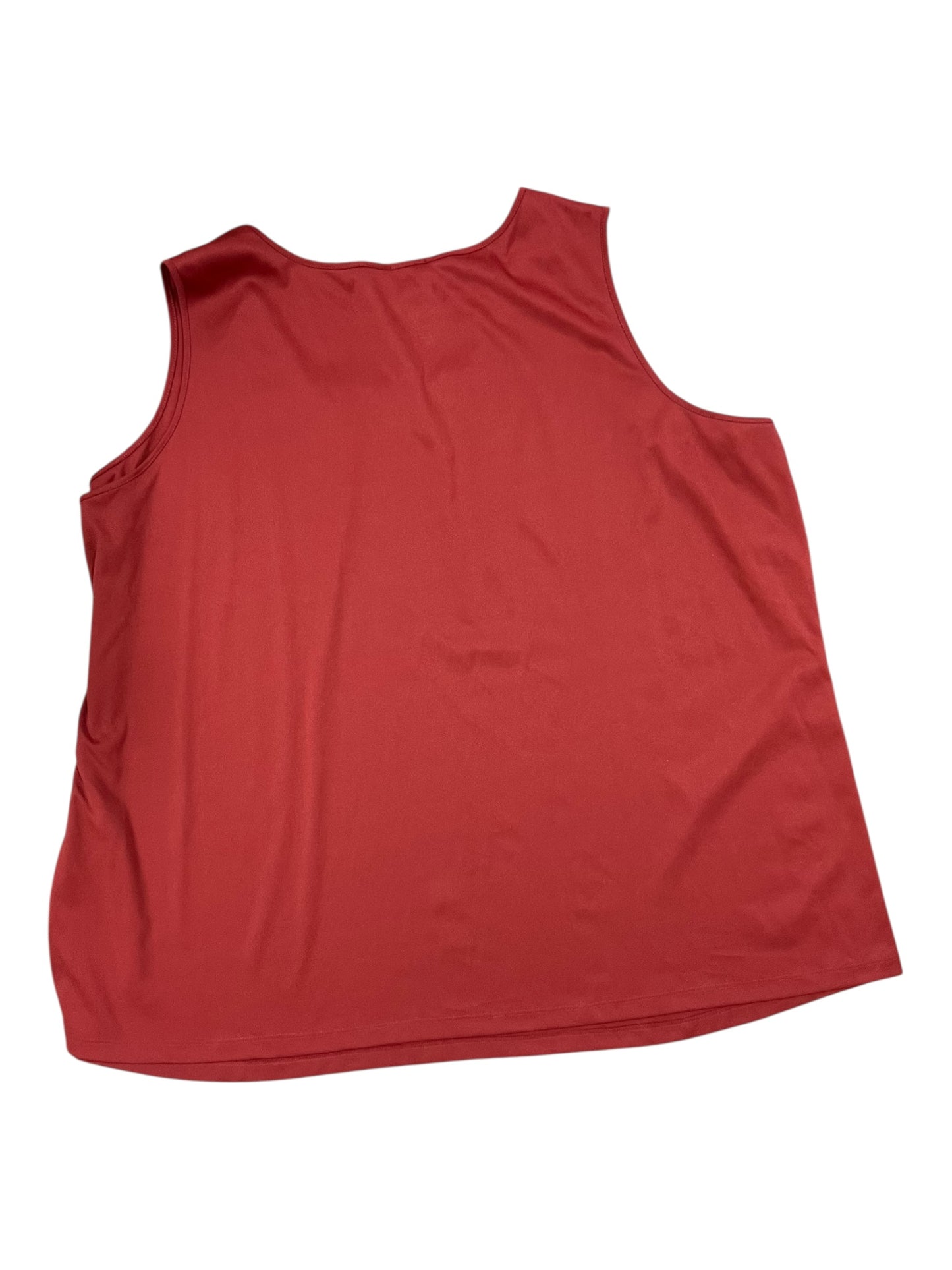 Top Sleeveless Basic By Maggie Barnes In Red, Size:4X