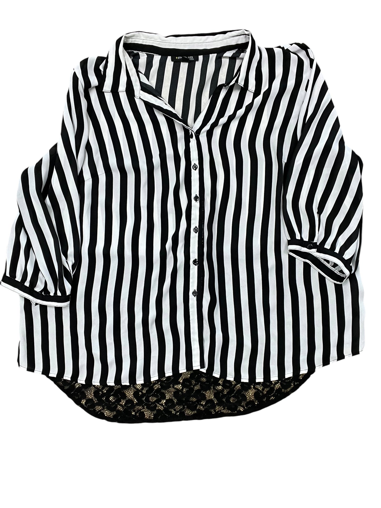 Top Ss By Clothes Mentor In Black & White, Size:4X