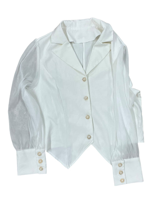 Top Ls By Clothes Mentor In White, Size:2X