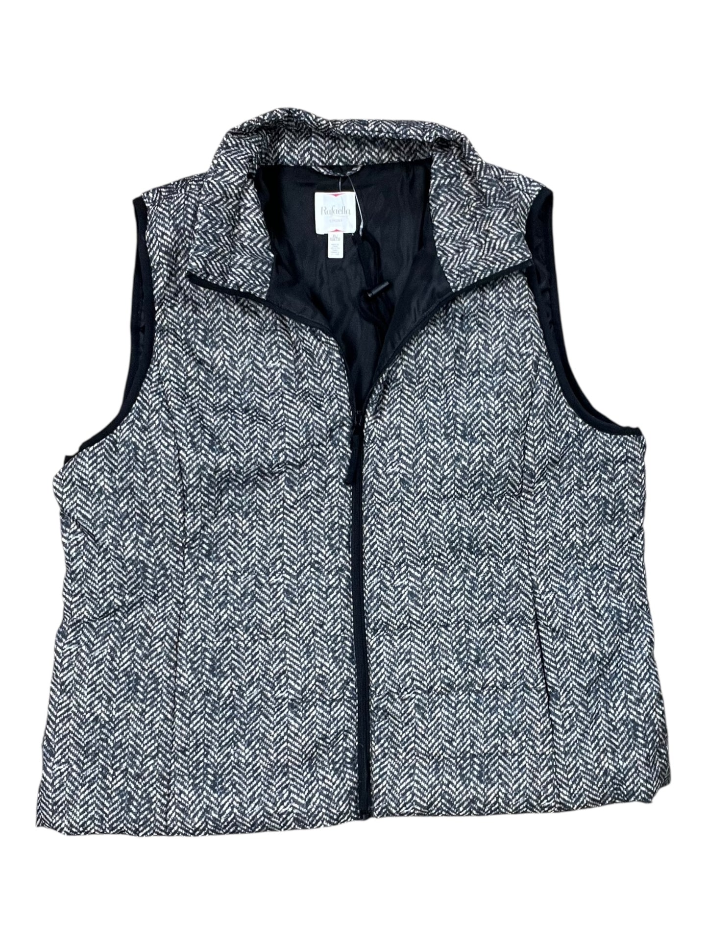 Vest Puffer & Quilted By Rafaella In Grey, Size:Xl