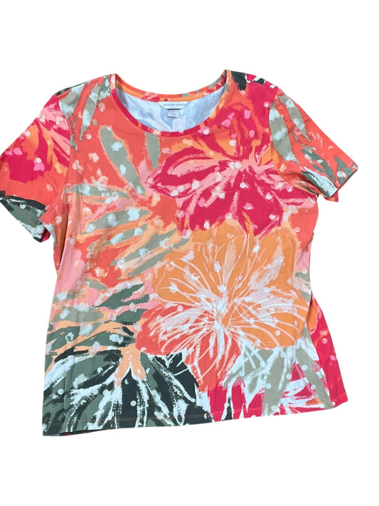 Top Ss By Christopher And Banks In Orange & Pink, Size:Xl