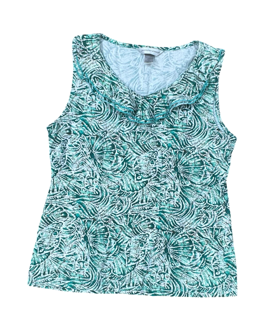Top Sleeveless By Christopher And Banks In Green, Size:S