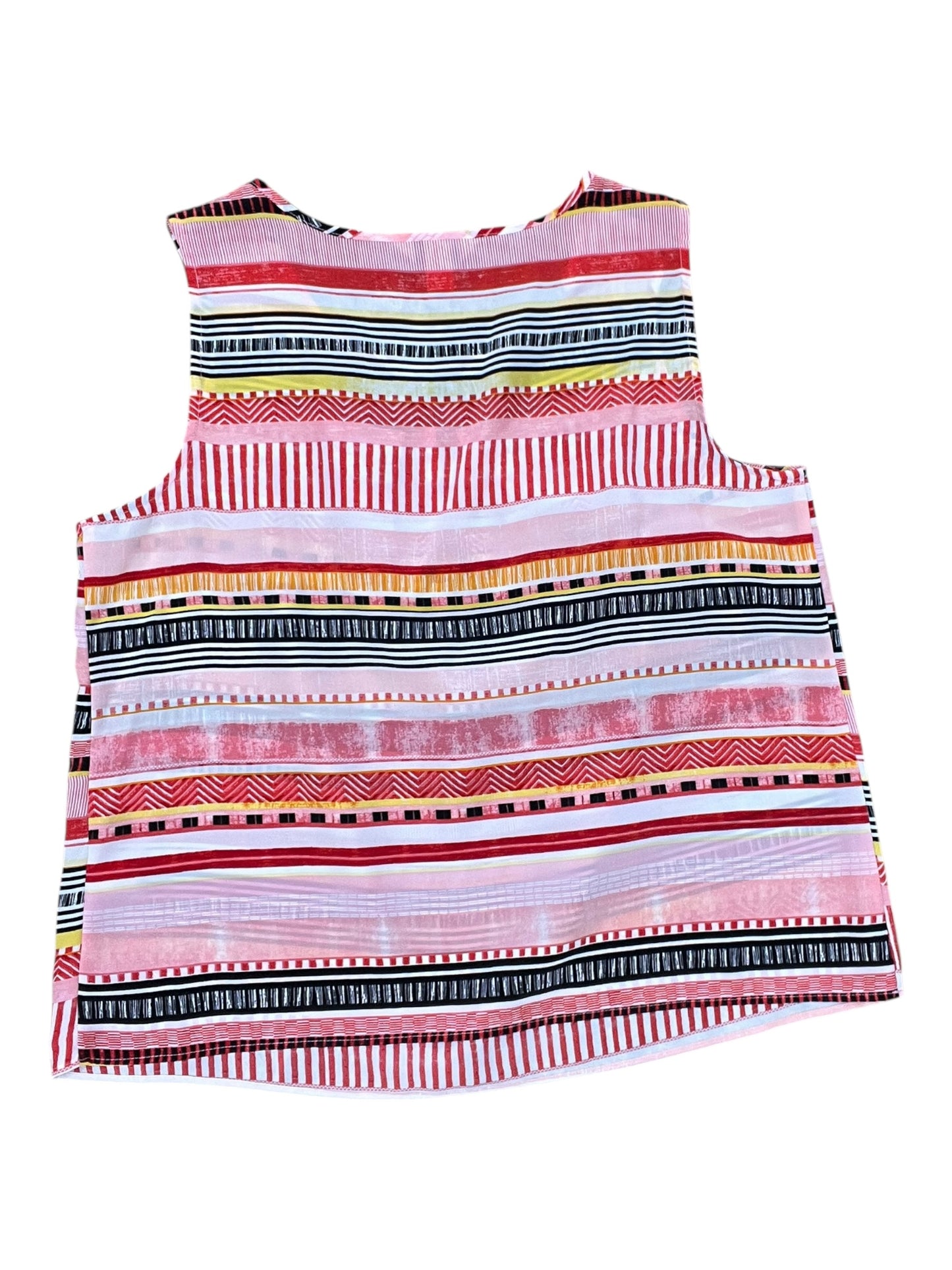 Top Sleeveless By Christopher And Banks In Pink & Red, Size:Xl