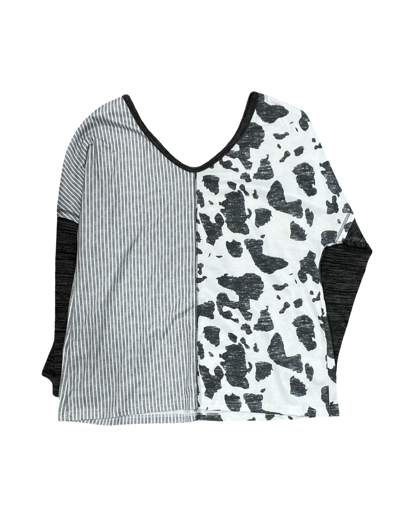 Top Ls By Clothes Mentor In Black & White, Size:Xl