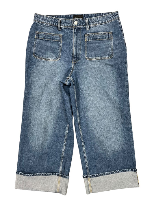 Jeans Wide Leg By Free Assembly In Blue Denim, Size:16