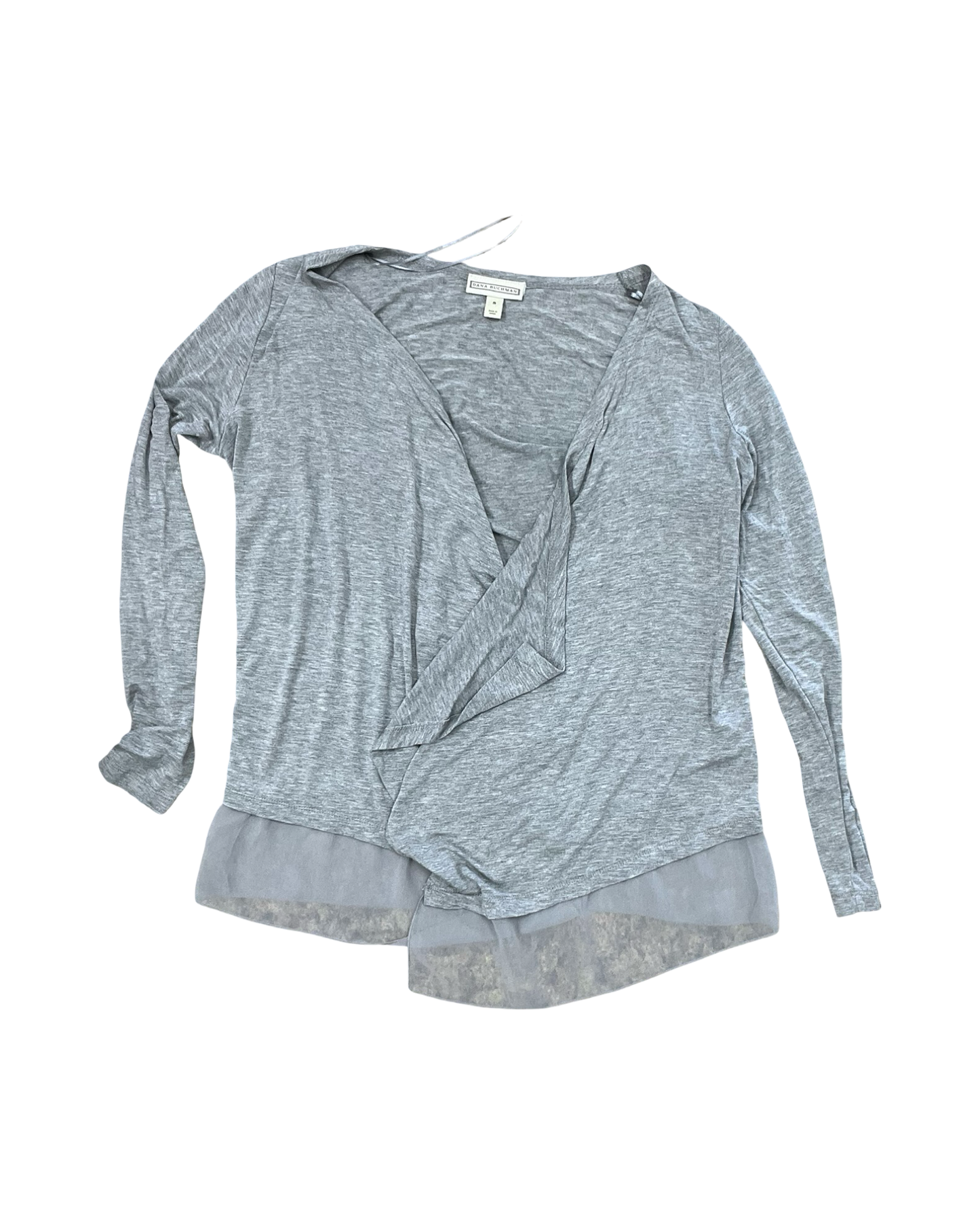 Cardigan By Dana Buchman In Grey, Size:S