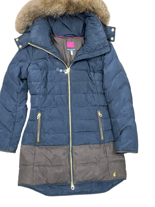 Coat Parka By Joules In Blue & Brown, Size:M