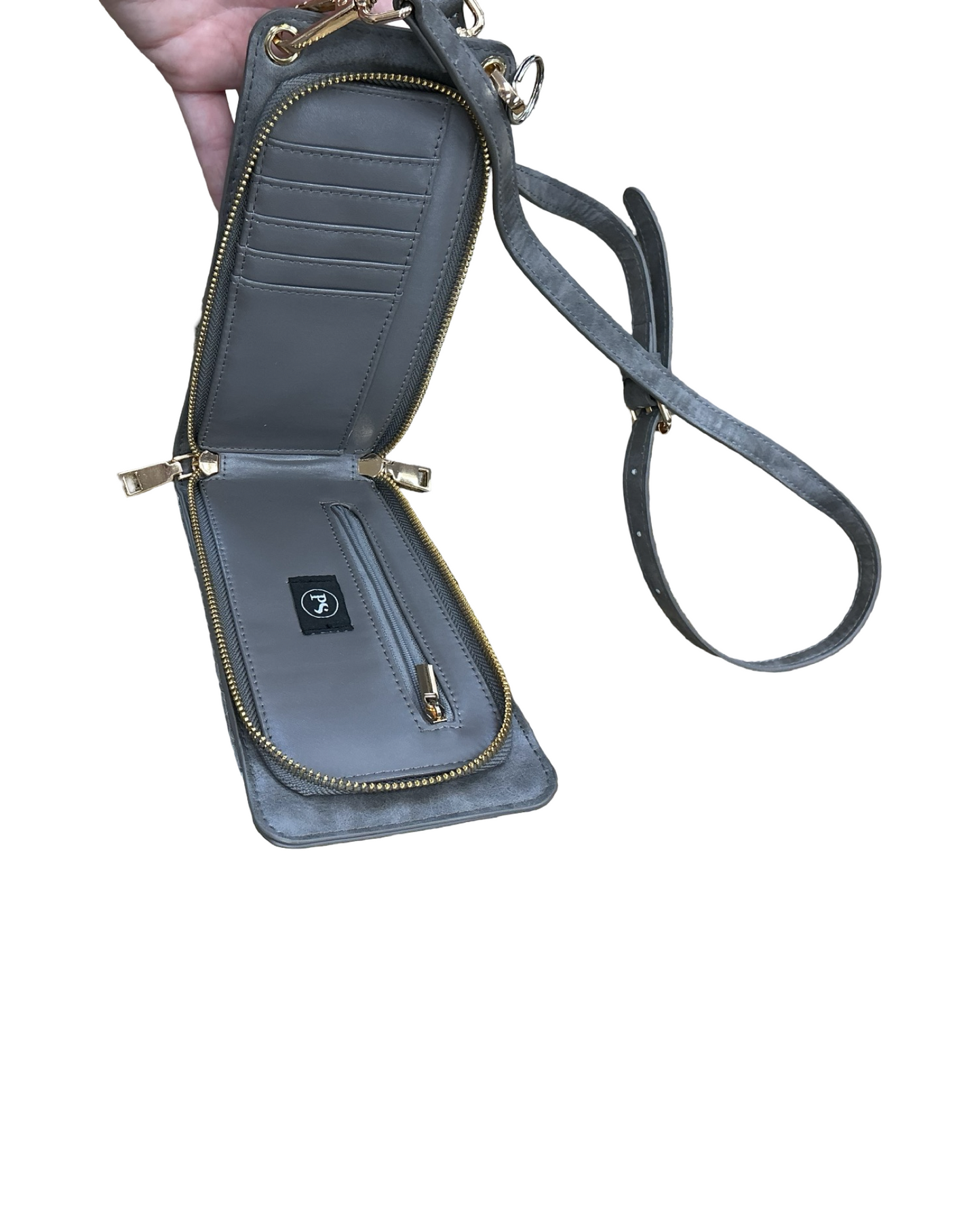 Crossbody By Clothes Mentor In Grey, Size:Small