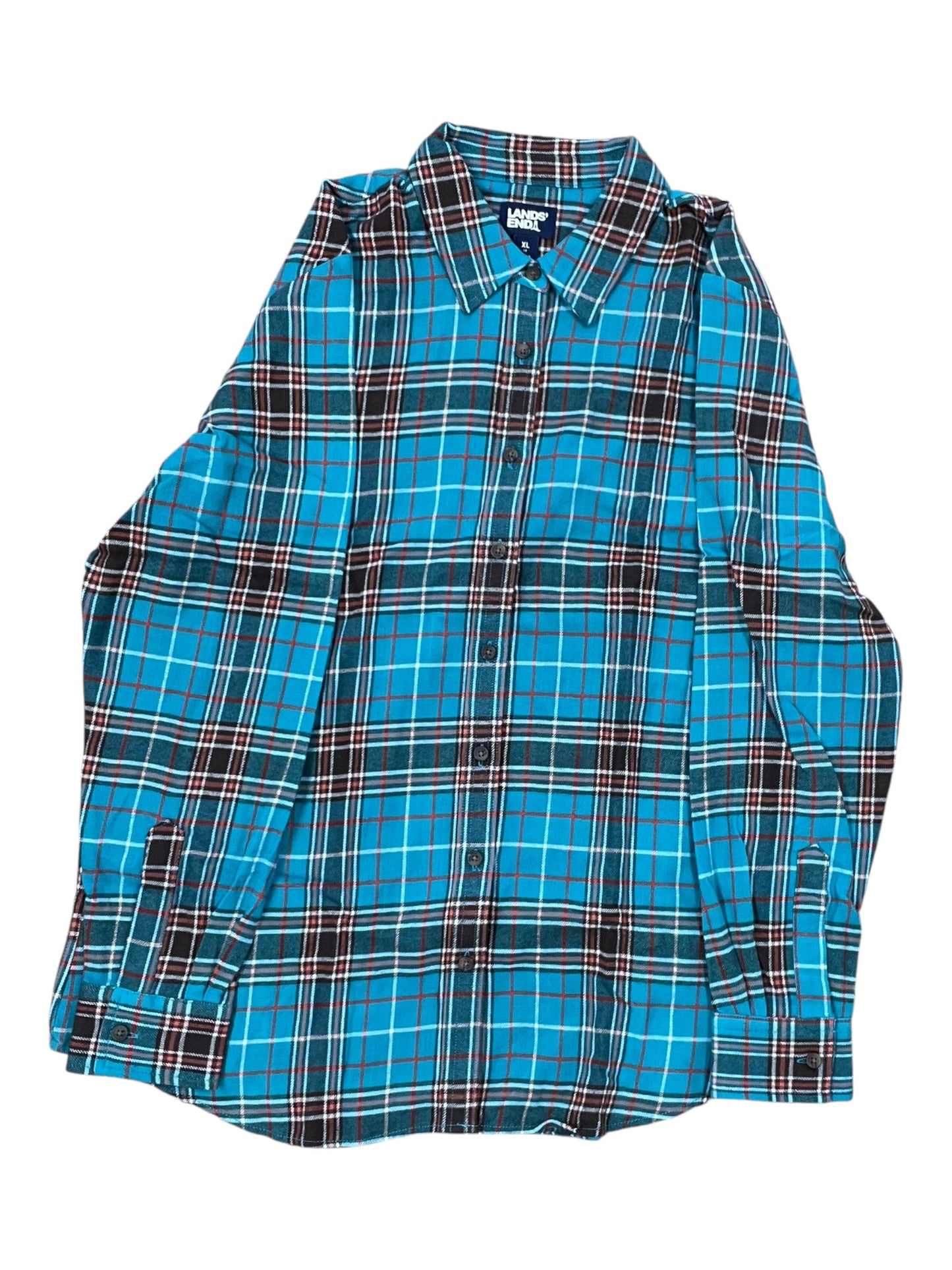Top Ls By Lands End In Blue & Brown, Size:Xl