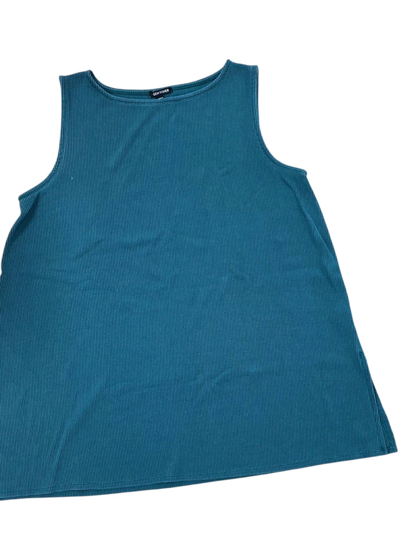 Top Sleeveless By Eileen Fisher In Green, Size:Xl