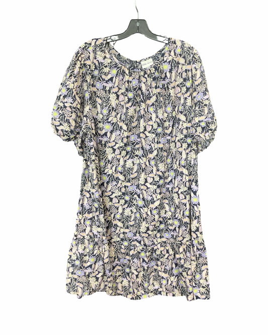 Dress Casual Short By Ava & Viv In Blue & Purple, Size:2X