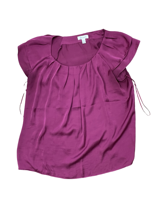 Top Ss By Dressbarn In Maroon, Size:1X