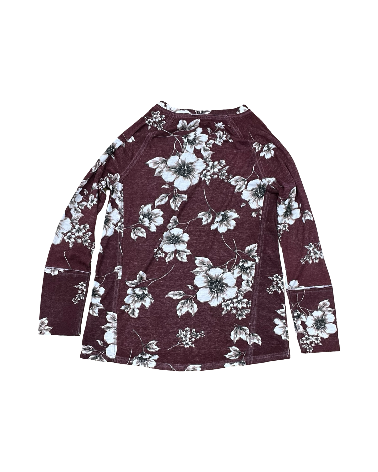 Top Ls By Como Blu In Maroon, Size:M