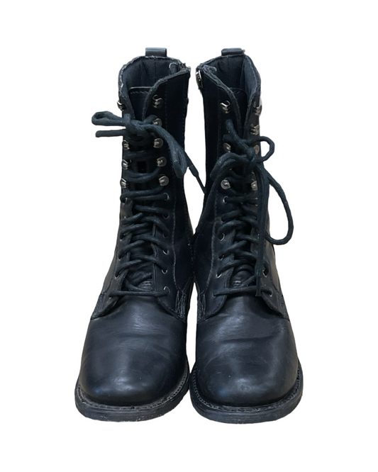 Boots Ankle Heels By Harley Davidson In Black, Size:8