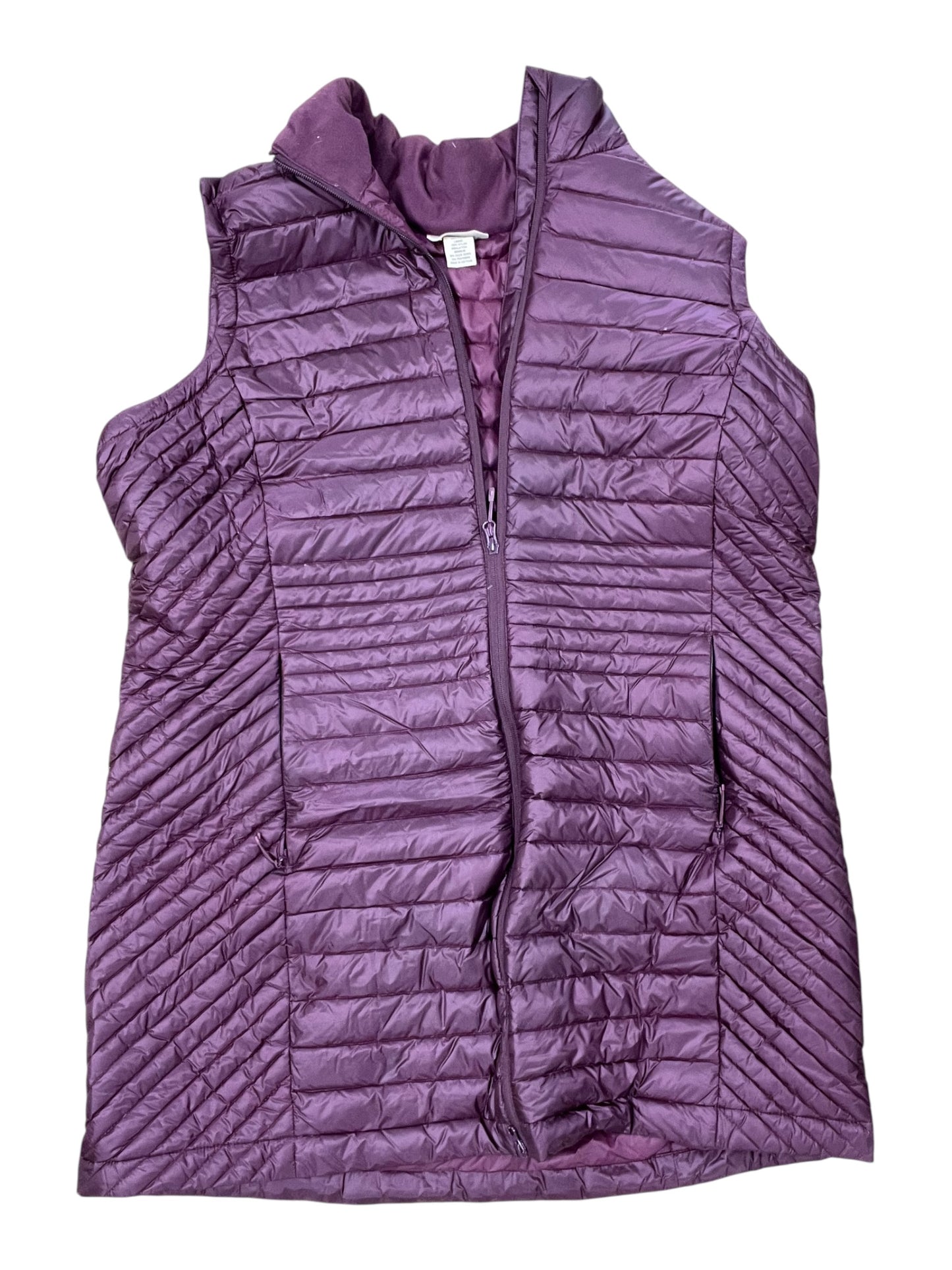 Vest Puffer & Quilted By Duluth Trading In Purple, Size:1X