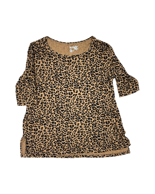 Top 3/4 Sleeve By Terra & Sky In Animal Print, Size:1