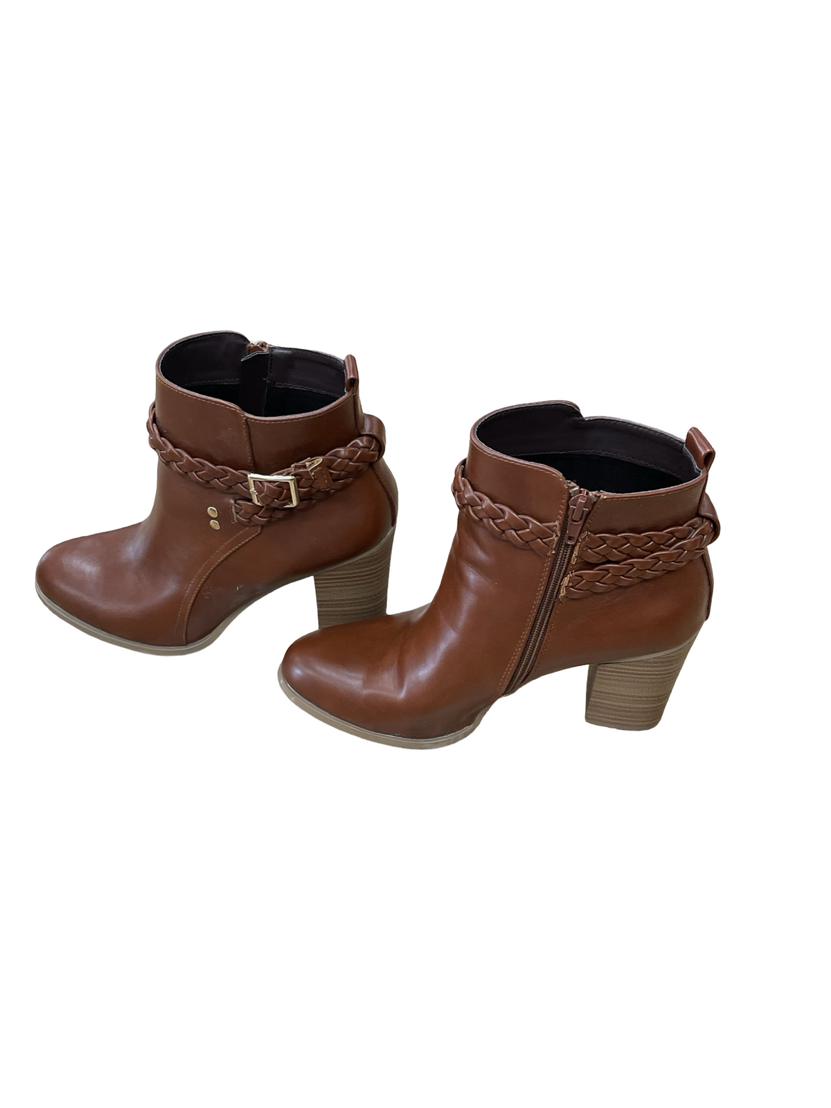Boots Ankle Heels By American Eagle In Brown, Size:9
