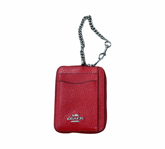 Coin Purse Designer By Coach In Red, Size:Small