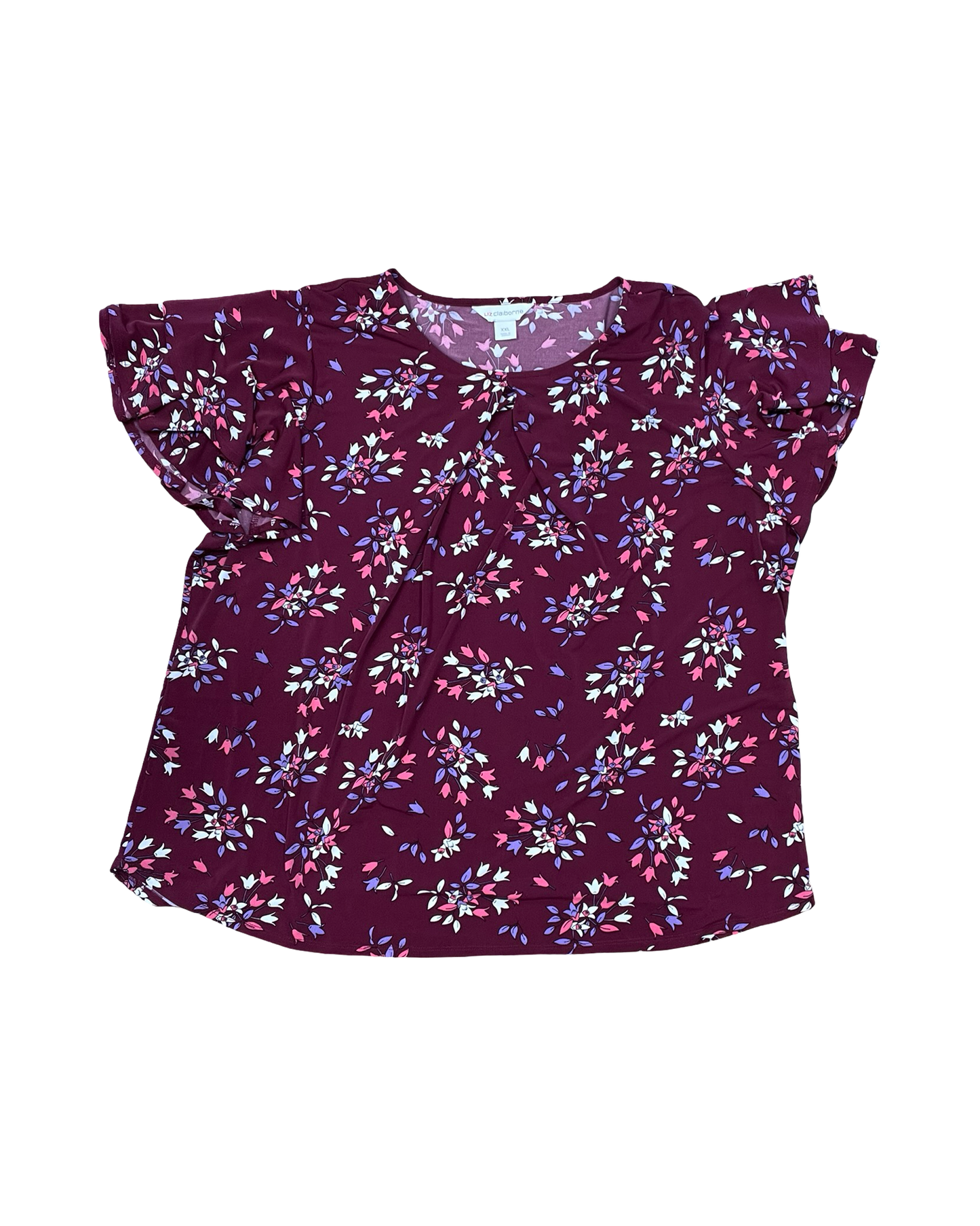 Top Ss By Liz Claiborne In Red, Size:1X