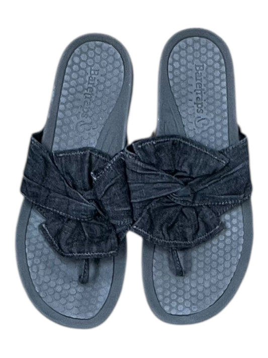 Sandals Flip Flops By Bare Traps In Black, Size:8