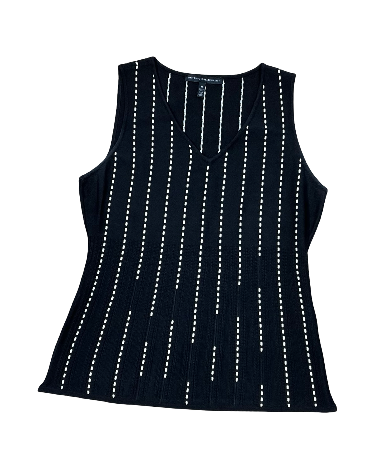 Top Sleeveless By White House Black Market In Black & White, Size:M