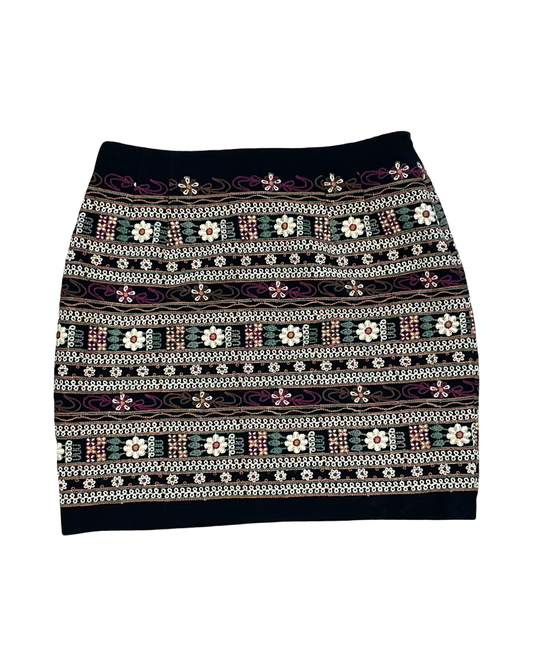 Skirt Mini & Short By Cynthia Steffe In Black & Tan, Size:L