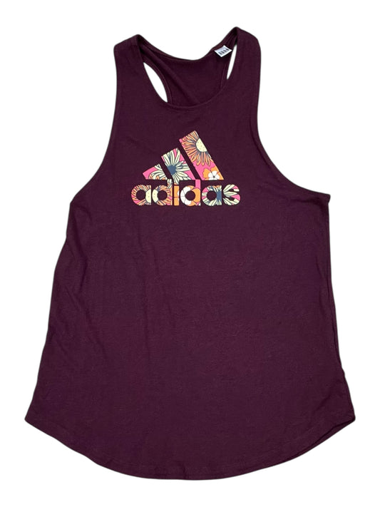 Athletic Tank Top By Adidas In Maroon, Size:S