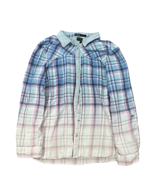 Blouse Ls By French Dressing In Blue & Pink, Size:L