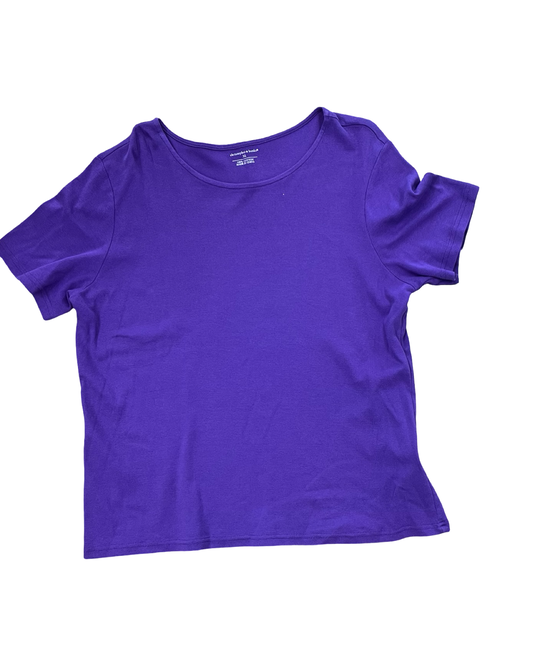 Top Ss Basic By Christopher And Banks In Purple, Size:Xl
