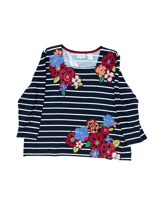 Top Ss By Alfred Dunner In Blue, Size:Xlp